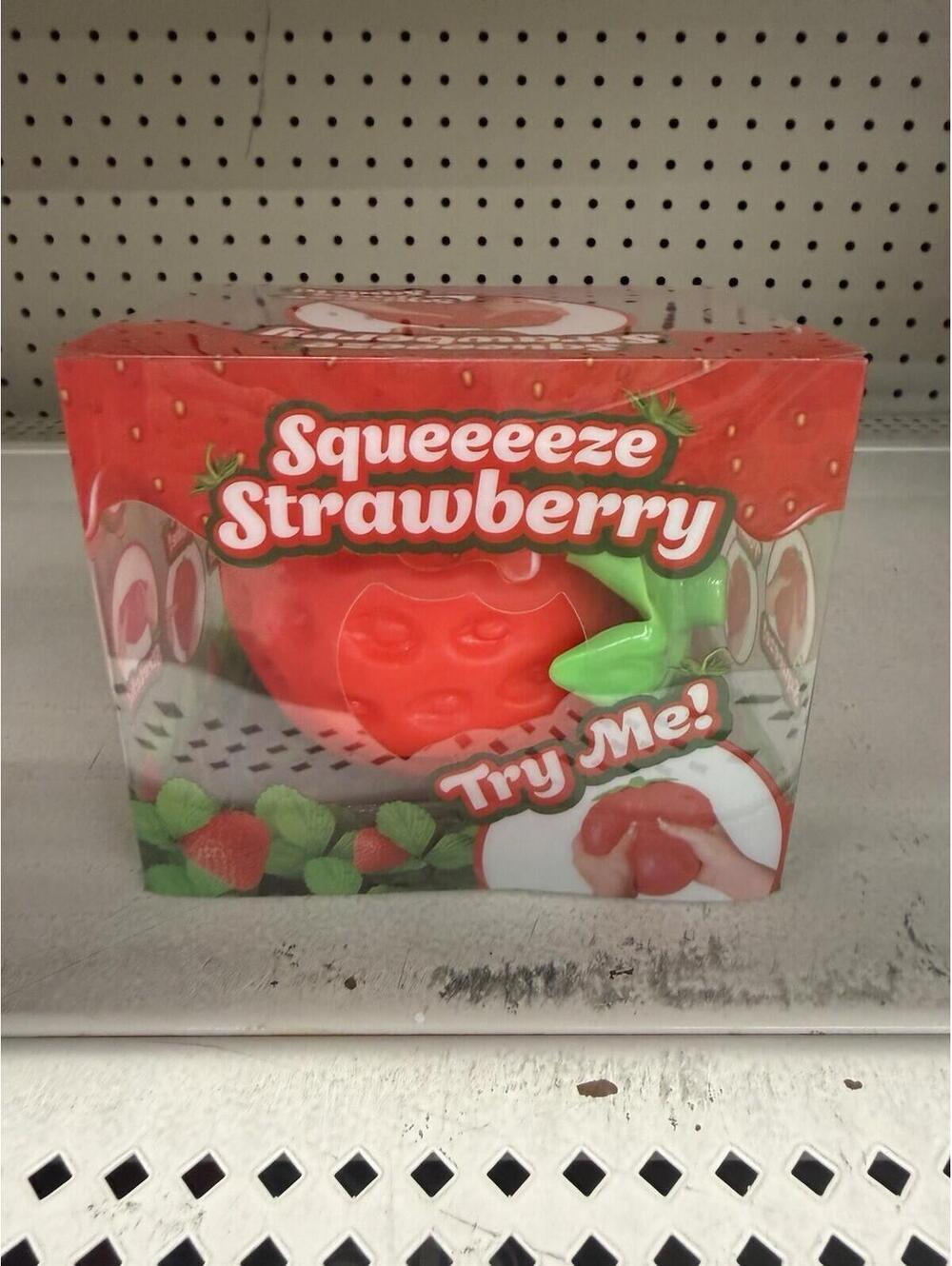 🍓 Sunny Days Jumbo Squeezy Strawberry Squishy Toy Stress Relief Sensory Fun